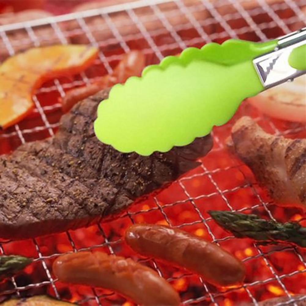 BBQ Tongs Practical Food Serving Grill Food Tongs Non-Slip Durable Buffet Clip