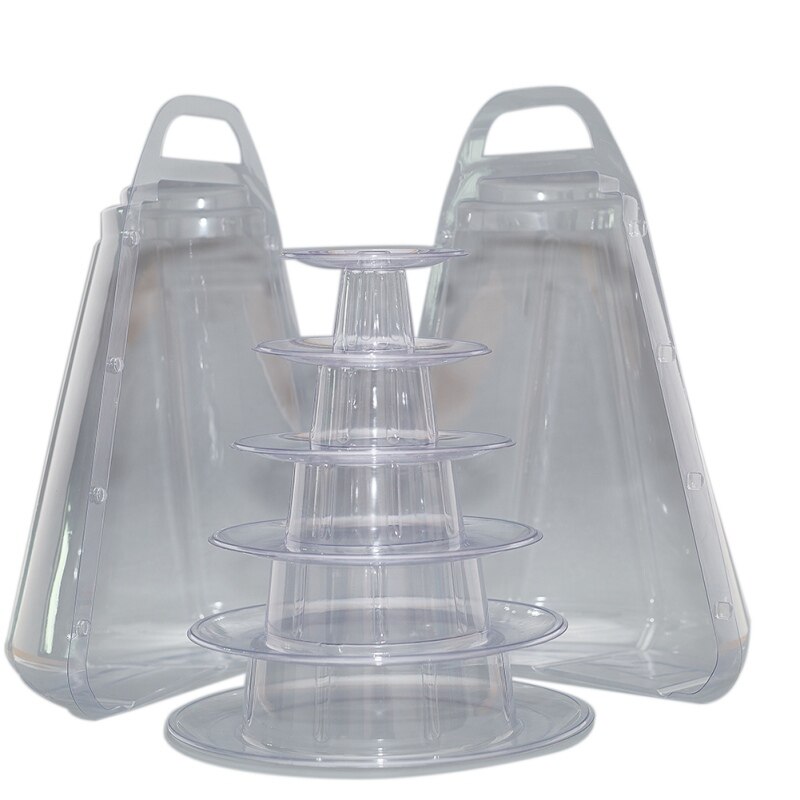 4/6 Tiers Macaron Display Stand Cupcake Tower Rack Cake Stands PVC Tray For Wedding Birthday Cake Decorating Tools Bakeware: D