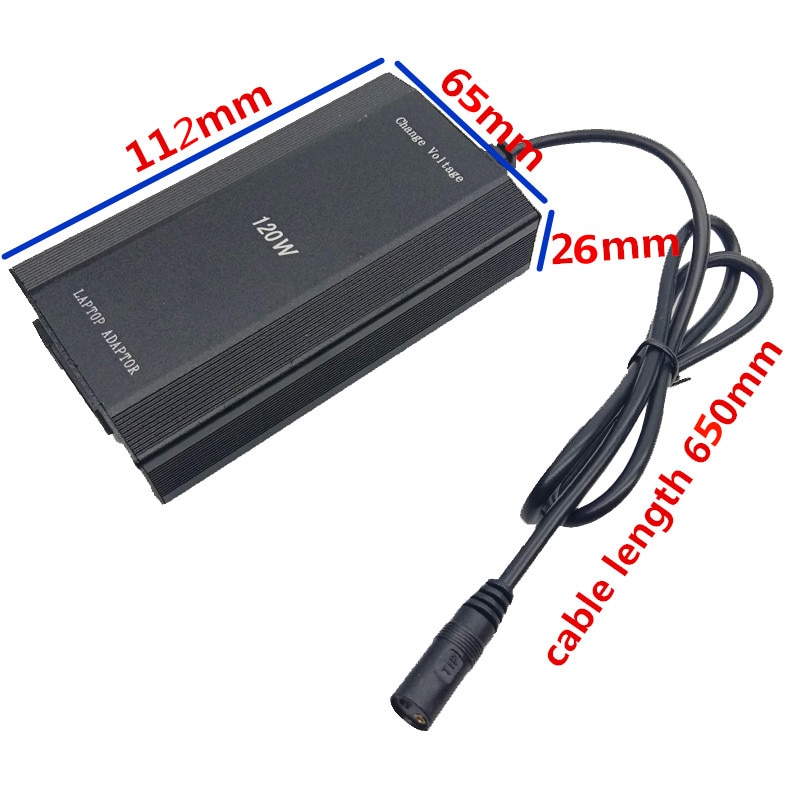 EU Plug 120W AC to DC 12V 15V 16V 18V 19V 20V 22V 24V Car Charger Universal AC Adapter Power Supply For Laptop Notebook