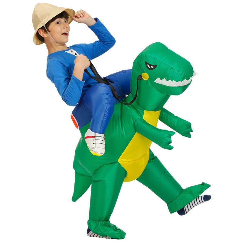 US Funny Eco-friendly Party Inflatable Three-dimensional Dinosaur Mount Child Adult Outdoor Indoor Cosplay
