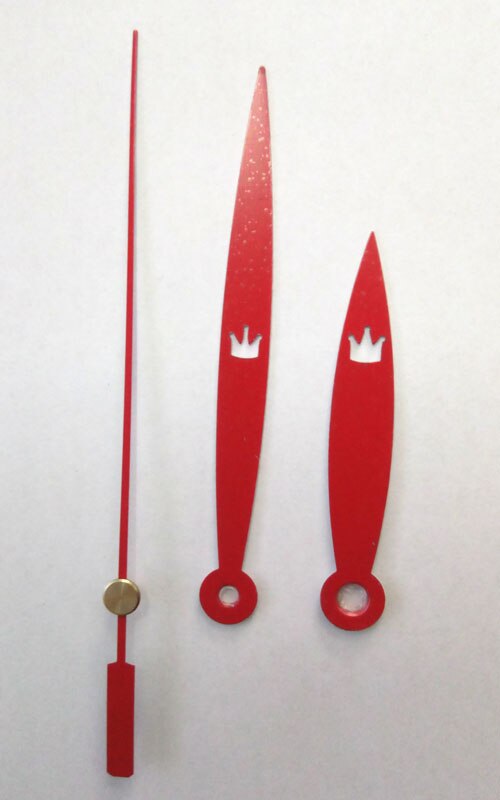 50 Quartz Klok Beweging voor Klok Mechanisme Reparatie DIY klok onderdelen accessoires klok naald Niet gebogen Rode klok handen bz052