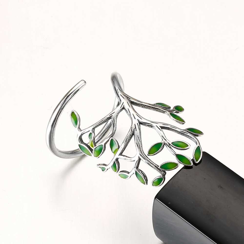 Real 925 Sterling Silver Tree of Life Ringen Glazuur Ring Bague Voor Vrouwen Voorkomen Allergie Sterling-zilver- sieraden