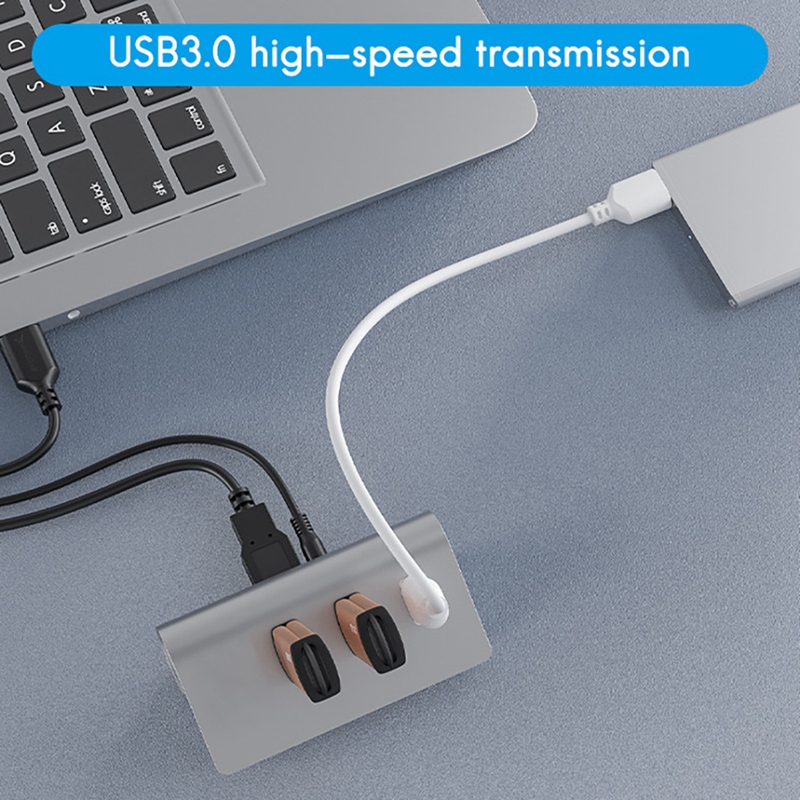 USB3.0 HUB 3-Port USB+Gigabit Ethernet Port 5Gbps Hub Docking Station for Desktop Computers and Laptops