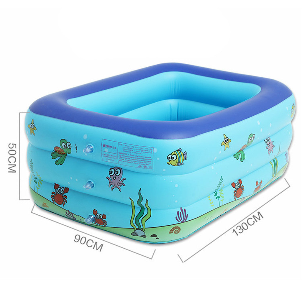 swimming for kids Family Swimming Pool Garden Outdoor Summer Inflatable Kids Paddling Pools Square Swimming Pool العاب كبار: Default Title