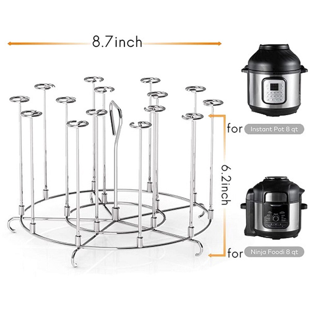 Stainless Steel Vertical Skewers Holder Rack Skewers Vertical Grill Stand BBQ Camping Flat Forks Durable Air Fryer Accessories