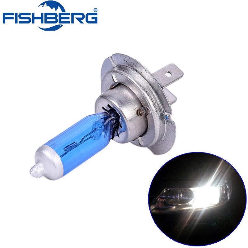 Bombilla halógena H7 100W PX26d 12V 6000K Xenon H7, fuente de luz blanca para coche, faros delanteros, lámpara para aparcamiento, 2 uds.: Default Title