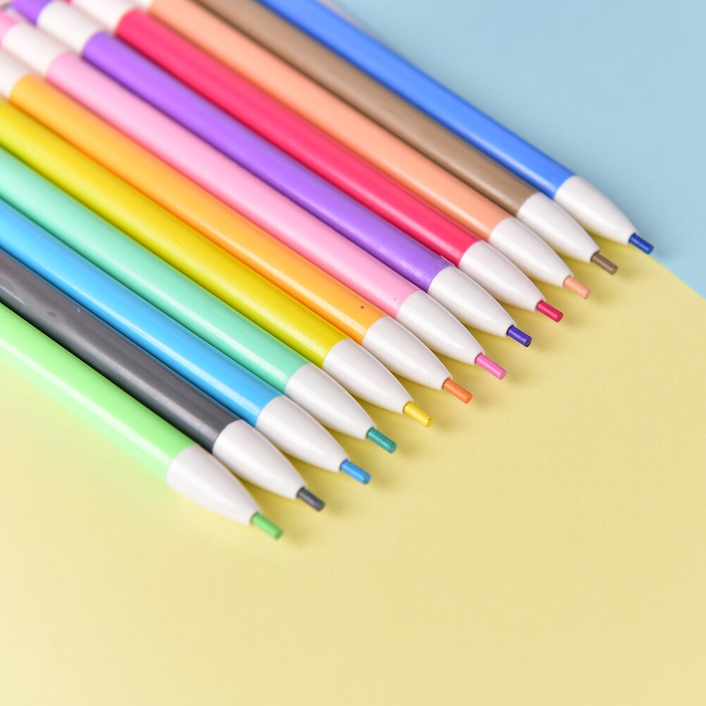 12 Colors School w45 w48 color w16 Kids Mechanical Pencil