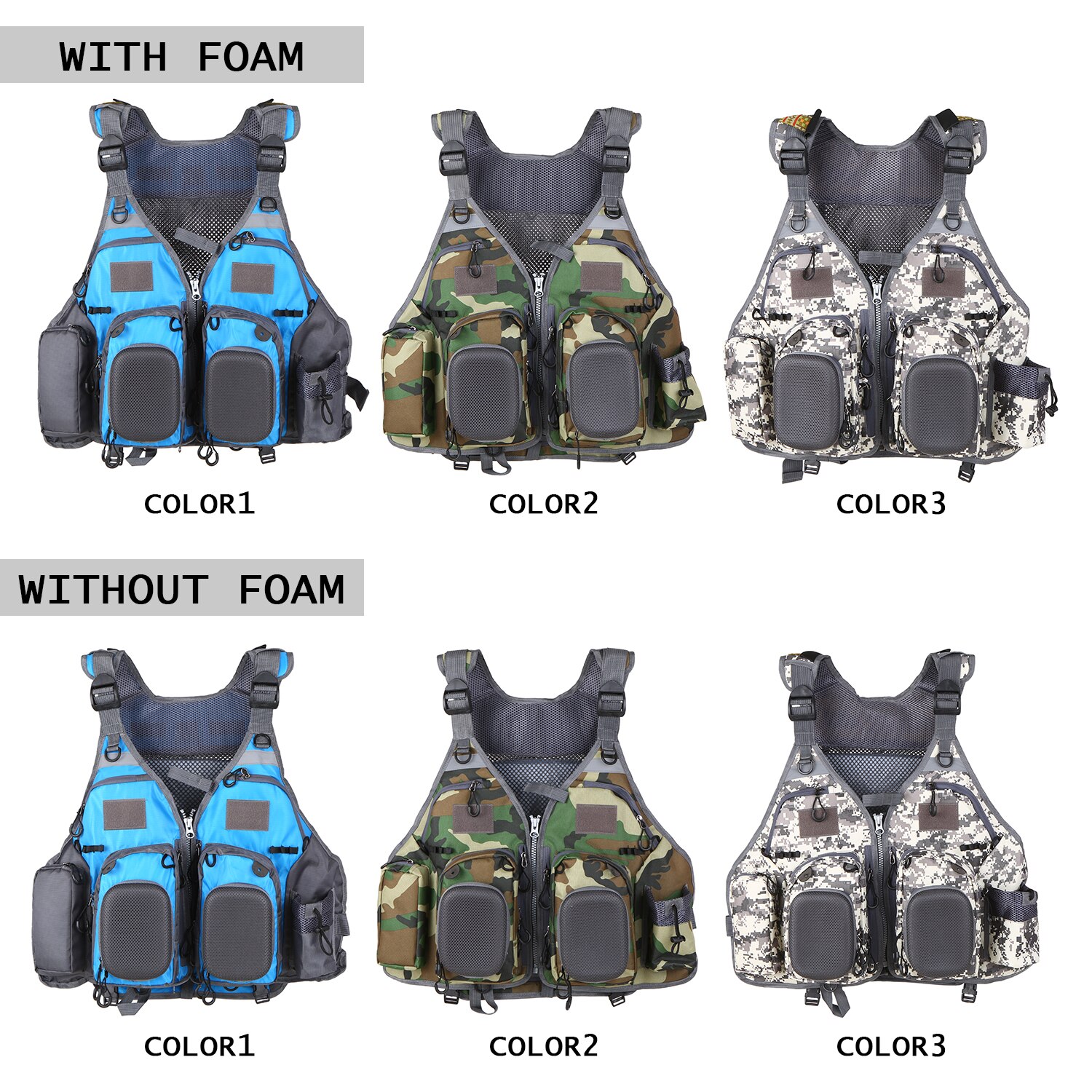 Lixada Outdoor Angeln Leben Atmungsaktive Multi-Taschen Padded Weste 209lb Lager Angeln Jacke Schwimmen Segeln Angeln Kleidung