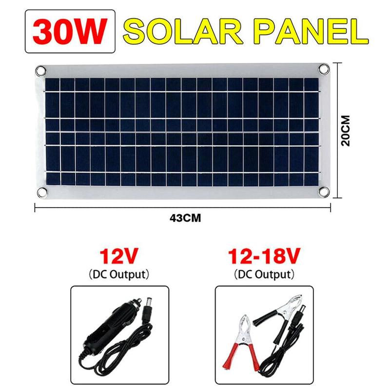 5V 30W Flexibele Polysilicium Zonnepaneel Outdoor Portable Solar Charger Panel Klimmen Reizen Snellader Zonnepaneel