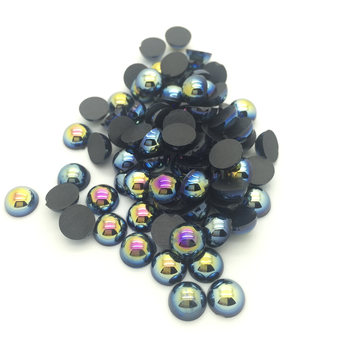 4mm/400pcs DIY Half Round Pearl Bead Flat Back Scrapbook For Craft Pick Colors: 16