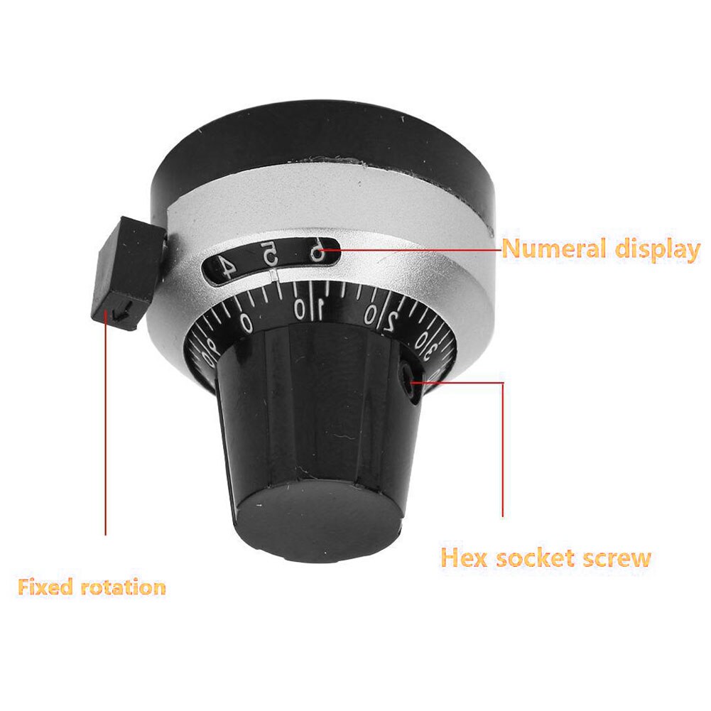 Wirewound Potentiometer Rotary Multi Turn 100ohm 2W Precision Potentiometer 3590S-2-101L with Resistor Counting Dial Knob