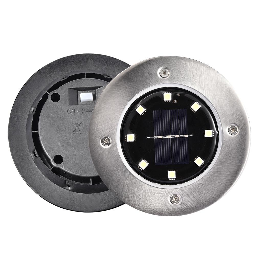 ABS Refreshing Garden LED Underground Solar Lamp Diode Light IP65 100mA 2V With 600mAh Ni-MH AAA Rechargeable Battery