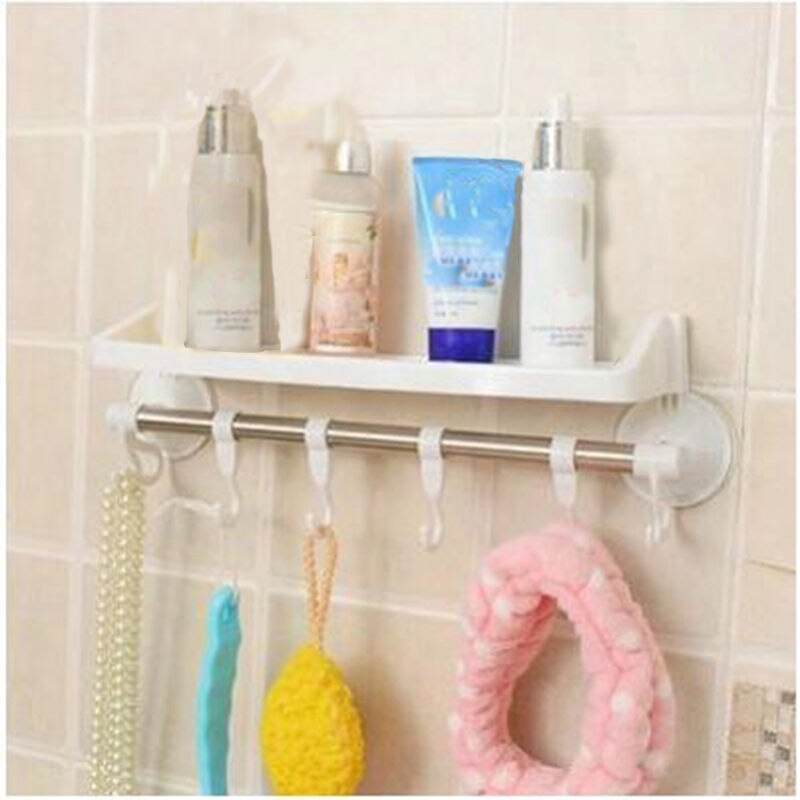 Colgador multifuncional , doble ventosa, toallero, estante colgante, estantes, ganchos, gancho de bloqueo tipo ventosa para Baño