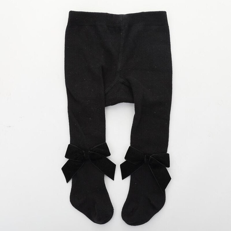 Nette Mädchen Strumpfhosen Für Kinder Prinzessin Leggings Großen Bögen Baby mädchens Einteiliges Strumpfhosen Baby Frühling Herbst Hosen strumpf: Black / S 0 To 12 Months