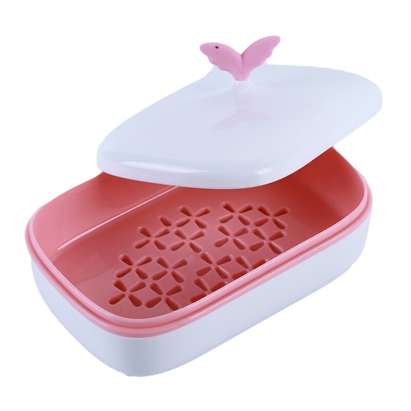 Jaboneras de doble drenaje, caja de Color sólido Simple antideslizante, baño , jabones hechos a mano, organización de almacenamiento hogareña