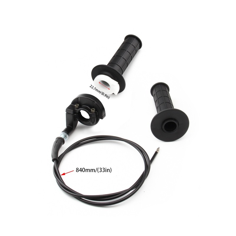 1Pair Universal Motorcycle Scooter Moped throttle handle Black Cable Kit 7/8'' 110-250cc acceleration hand with throttle line