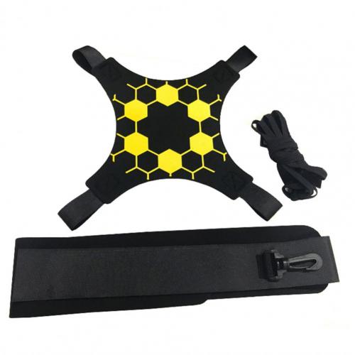 Cintura da allenamento regolabile per calcio cintura da allenamento ausiliaria da solista pallone da calcio pallone da calcio calcio attrezzature per il Fitness per bambini: Large Yellow Dot