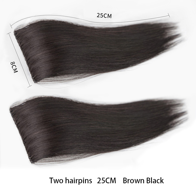 Pruikstuk onzichtbaar, pluiziger, dikker haar aan beide kanten, haarvervanging bovenop voor vrouwen: T4/27/30