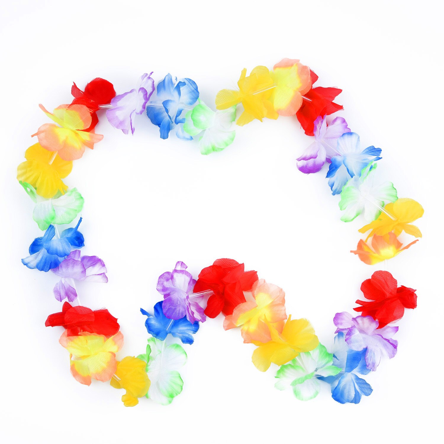 10 hawaiiaanse bloemenkrans kettingen, geschikt voor strand, feest, bruiloft, etc.