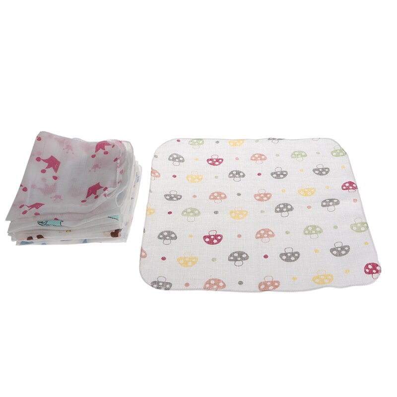 10 stücke Baby Kleinkind Handtuch 28*28cm Musselin Handtuch Taschentücher Zwei Schichten Wischen Handtuch Neue
