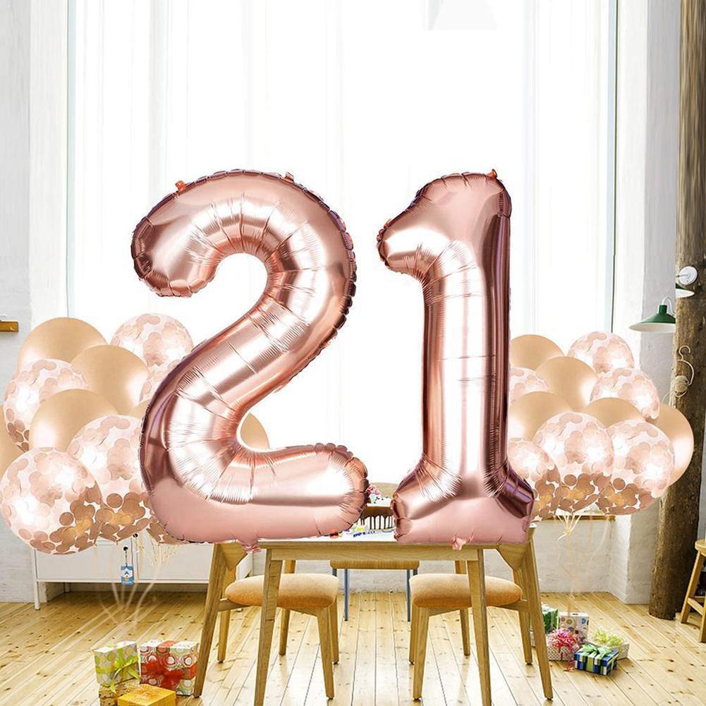 1Pc 40 Inch Ballen Cijfers Grote Aluminiumfolie Digitale Voor Kinderen Decoratie Verjaardag Ballon Ballen Groot Aantal Cijfers P q5V8