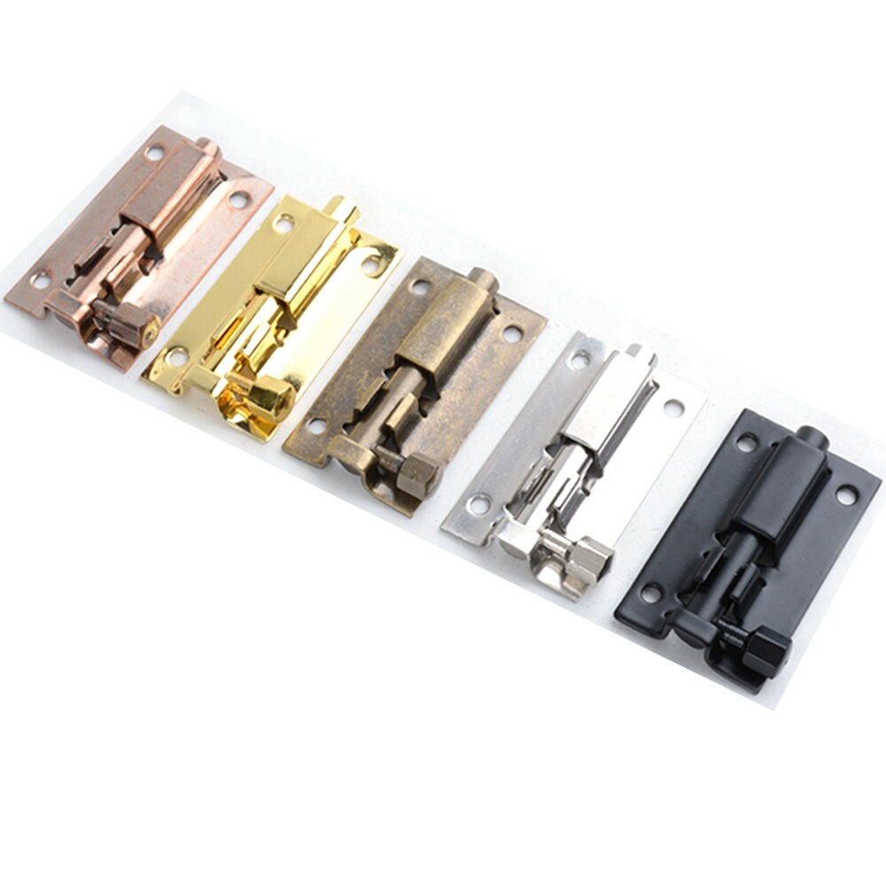 2/3/4Inch Stainless Steel Doors Slide Lock Bolt Barrel Home Gate Safety Hardware Screws Bathroom Lock