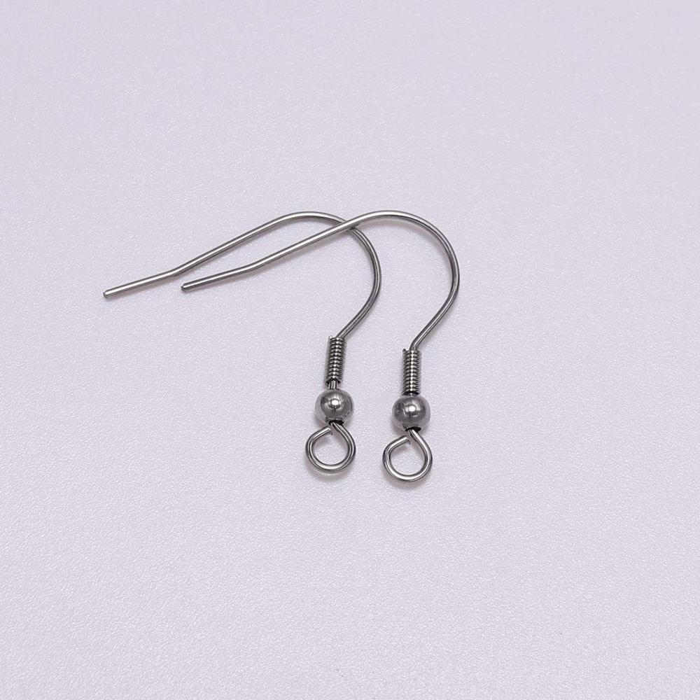50 Stks/partij Niet Allergische Oorhaak Oorbellen Sluitingen Rvs Earring Haken Voor Diy Slangetje Sieraden Maken Bevindingen Supplies: 7