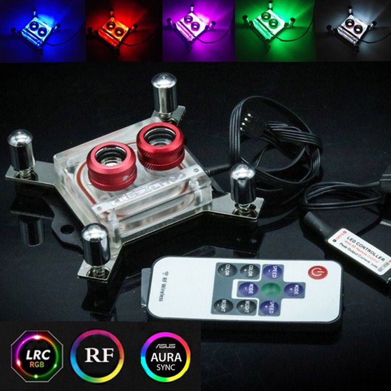 G1/4 Thread Waterblock Acrylic Copper Water Cooling CPU PC Water Cooling Radiator Heatsink Block for 1150 1151 1155 1156