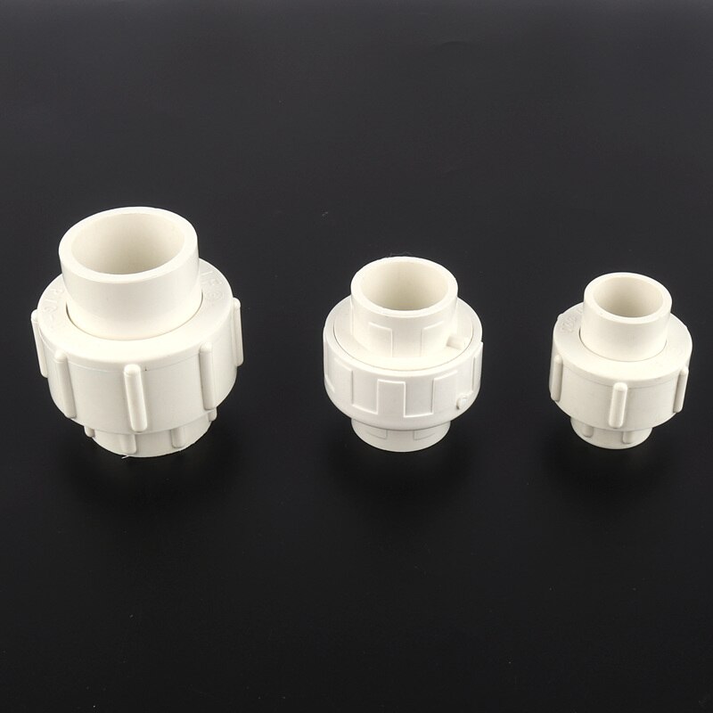 1pc Inner Dia 20/25/32mm PVC Straight Union Connector Plastic Water Supply Pipe Fittings Garden Irrigation PVC Quick Connectors