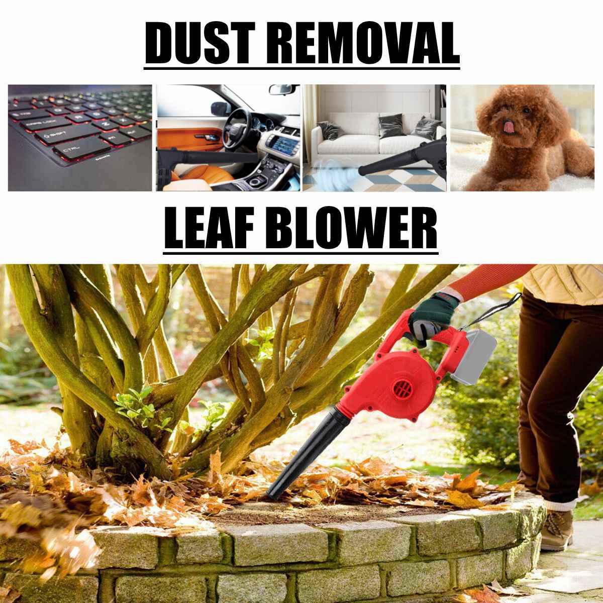 Snoerloze elektrische luchtblazer en stofzuiger, handzame bladstofzuiger, computerstofzuiger, elektrisch gereedschap voor makita 18v li-ion accu