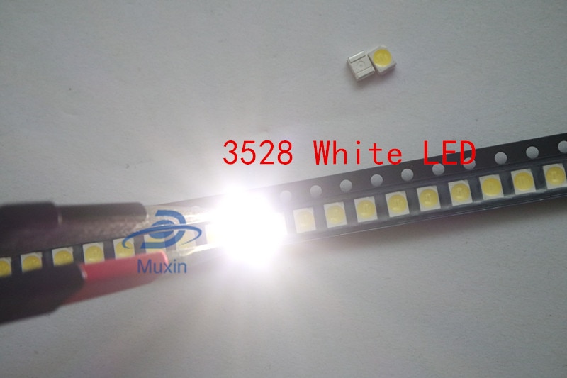 1000 stks/partij Wit Licht Diode 1210 SMD LED Super Heldere 3528 LED 3.5*2.8mm