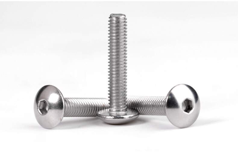 304 roestvrij staal grote platte kop inbus schroef half ronde kop schroef paraplu hoofd M6 M8 10PCS