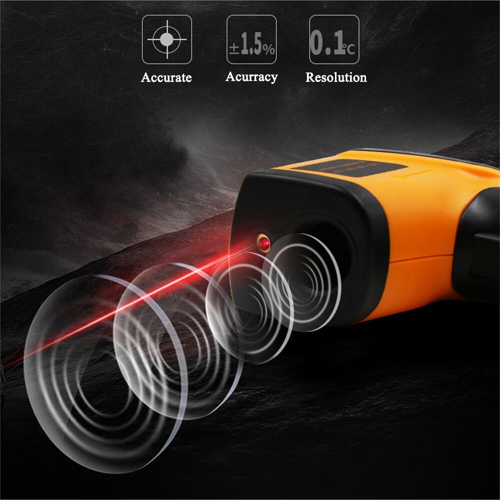 Thermomètre infrarouge IR sans Contact-50-400/600 degrés numérique C/F sélection thermomètre de température de Surface pyromètre imageur