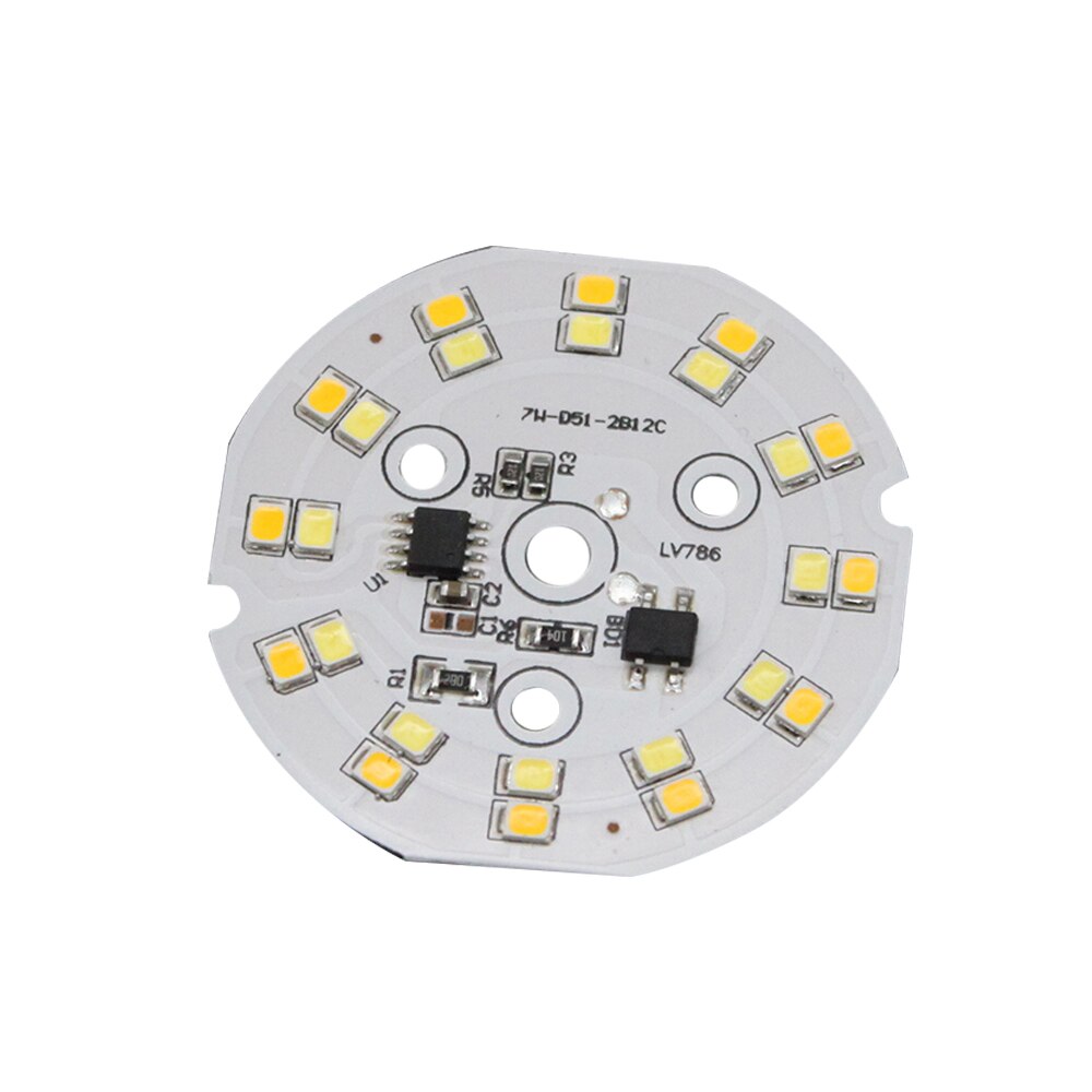 ! 10Pcs Led Lamp Patch Lamp Smd Plaat Ronde Module Lichtbron Plaat Voor Lamp Licht 180-240V wit/Warm Wit