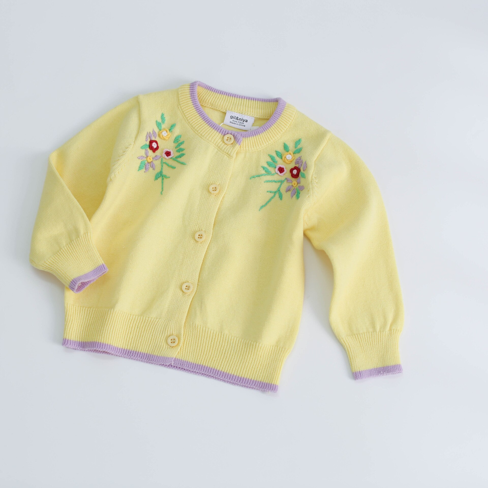Vauvan neuletakit neulepusero vintage-tyylinen mansikka kukkakuvioinen lasten villapaita