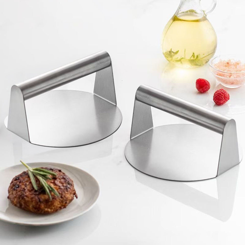 Presse à Smash Burger 5.1 Pouces Carré - Acier Inoxydable Robuste, Idéale Pour Plancha Et Grill, Parfait Pour Des Burgers Juteux Et Croustillants