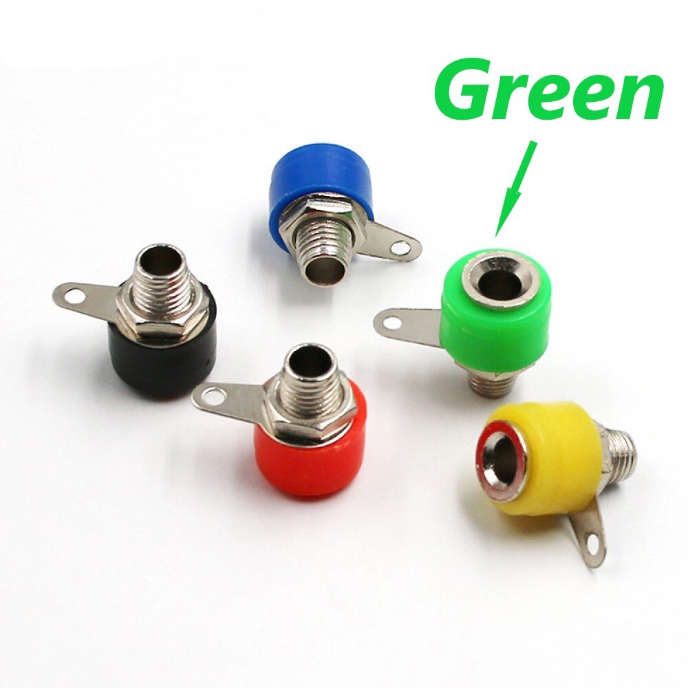 4Mm Banana Binding Post Socket Plug Adapter Diy Rood Groen Geel Blauw: Green