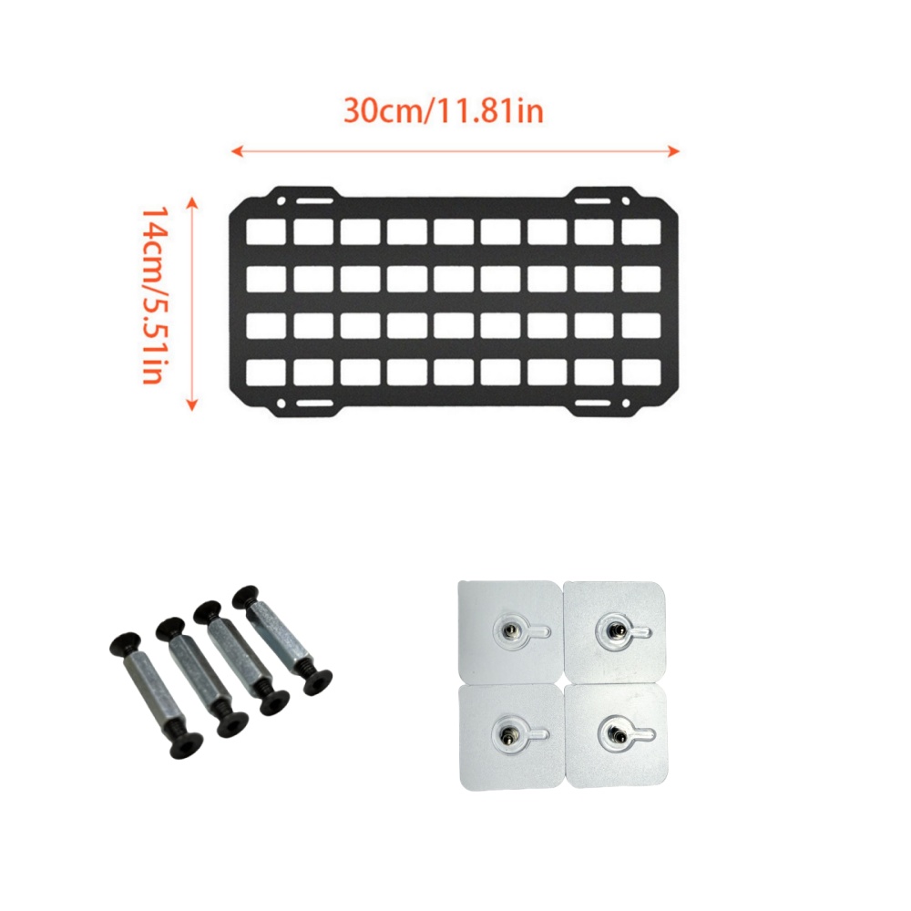 Planche suspendue tactique polyvalente de , dispositif de Modification manuelle pour boîte arrière de moto, rangement domestique: Black