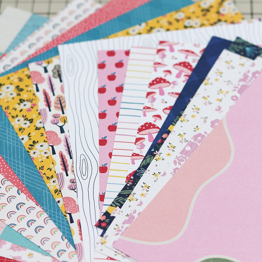 Crzcrafter 6"x6 Inch Scrapbooking Pattern Decorative Papers Origami Pad 40 Sheets Craft Paper Background Pack Acid Free