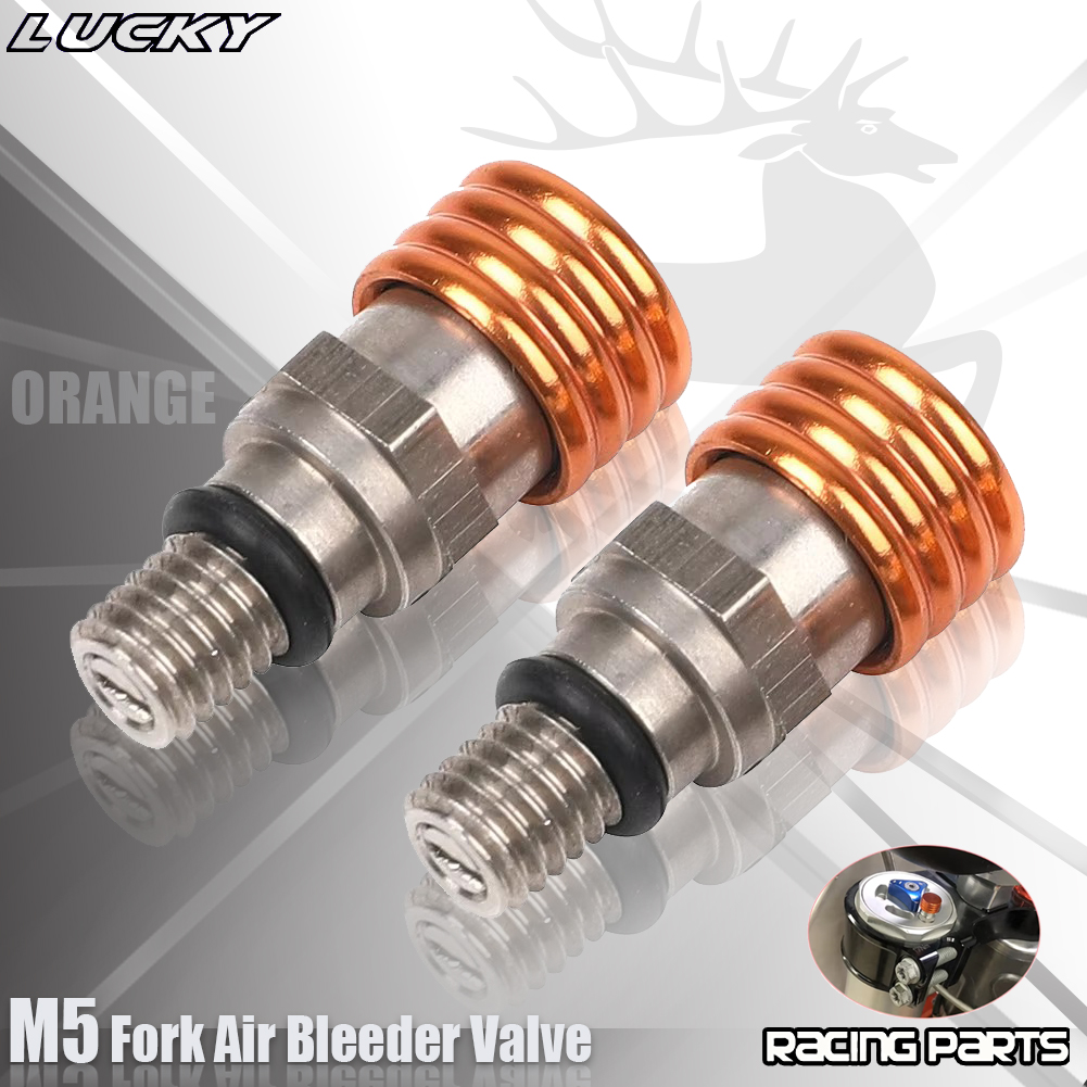M5 Schraube Gabel Entlüfter Linderung Ventil Für Kawasaki Yamaha CR CRF YZ YZF WRF KX KXF RMZ 80 125 250 450 MX Moto-Cross Enduro: Orange