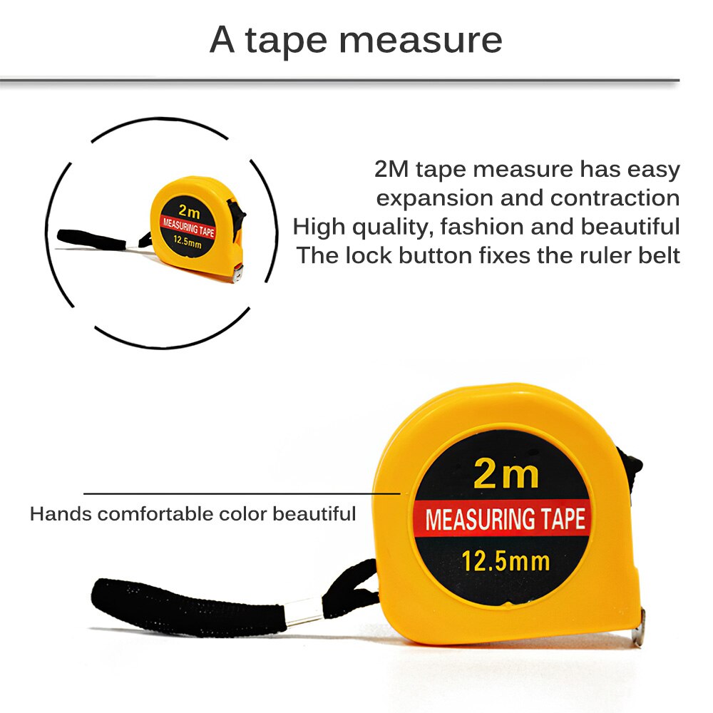 12 Pieces Multi-Purpose Household Tool Kit-Includes All Basic Tools For Home, Garage, Office And University Dormitories