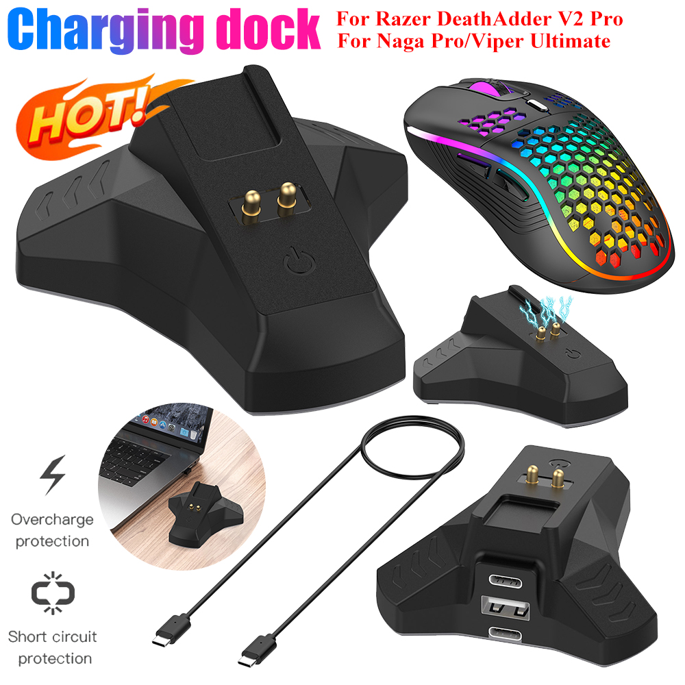 Draadloze Muis Oplader Muis Opladen Dock Station Voor Razer Deathadder V2 Pro/Naga Pro/Adder Ultimate/Basilisk Ultimate