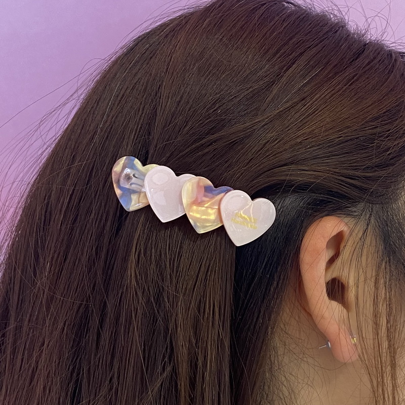 Pinzas para el pelo con forma de corazón de acetato de Corea para mujer Rosas pasador de pelo para mujer clip estrella horquillas pelo mujer decorativas leopardo pasadores de pelo para mujer broche para cabello
