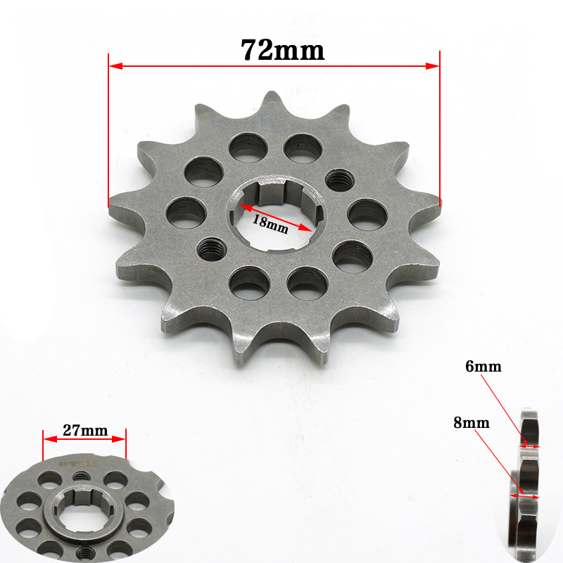 Motorcycle Engine Sprocket Gear Air-Cooled 520-13t For ZongshenCB150, 200, 250