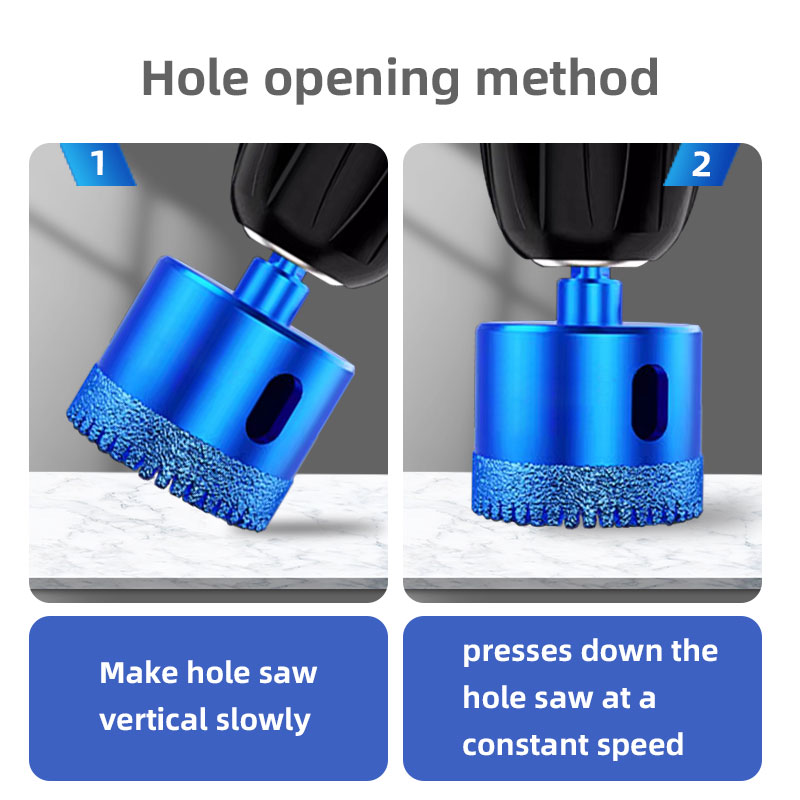 Trangle Gekarteld Droog Boren Gat Opener Diamant Gatenzaag Boor Solderen Opener Boren Marmer Beton Tegels Diamantboor