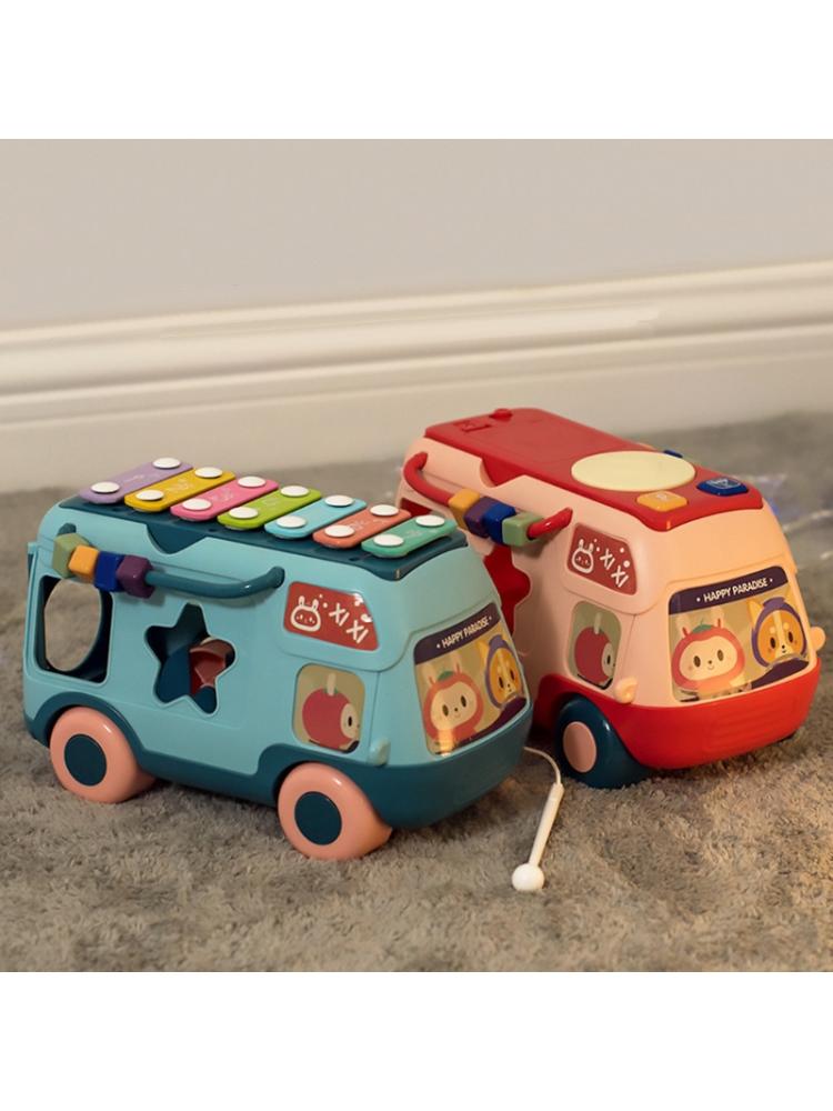 Muziekinstrument Baby Speelgoed Klop Piano Muziek Bus Vorm Sorter Kids Geluid Perceptie Vroege Onderwijs