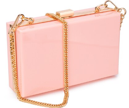 Women Acrylic Clear Purse Cute Transparent Crossbody Bag Lucite See Through Handbags Evening Clutch Events Stadium Approved: pink