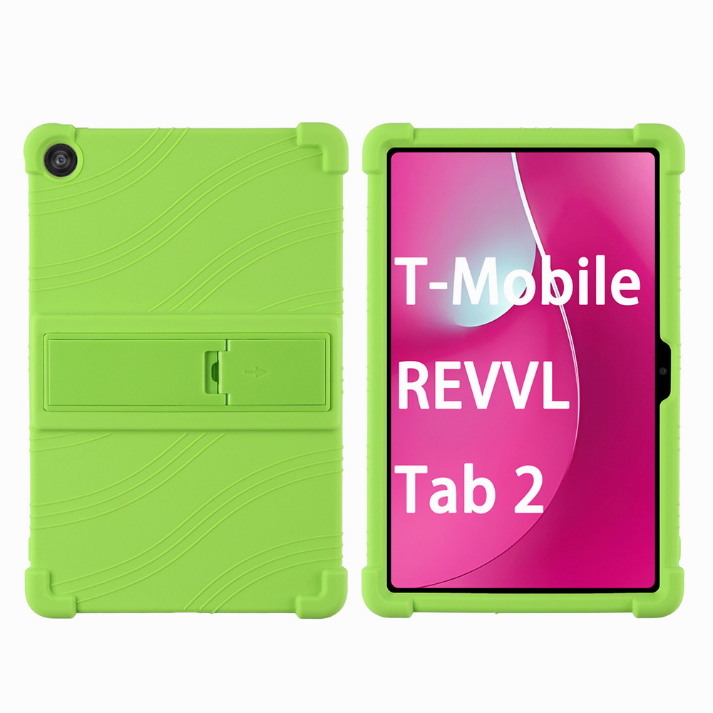 Für T-Handy, Mobiltelefon REVVL Tab 2 5G 2025 10,1 Zoll Tablette-Hülle, stoßfeste Silikon-Tablette-Abdeckung, leicht, kinderfreundlich: Grün
