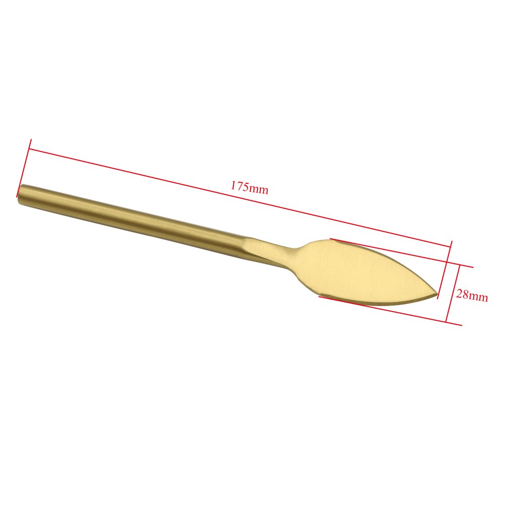 Jaswehome 3pcs Gold Plated Stainless Steel Cheese Knife Set Titanium Cutlery Wedding Cake Cheese Slicer Cutter Spreader