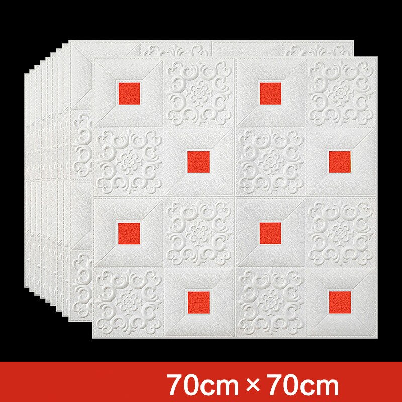 3D Roof Ceiling Wallpaper PVC Waterproof Self-adhesive Foam Wallpaper Living room Bedroom Roof Ceiling Contact Paper Decor Decal: D / 77x70cm